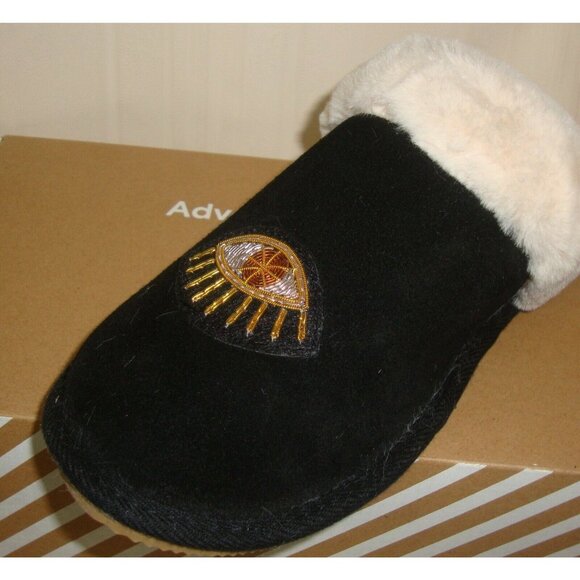 Soludos  Anthropologie Black CELESTIAL Cozy Slip on Slippers Women's Size 6 NIB - Picture 5 of 5